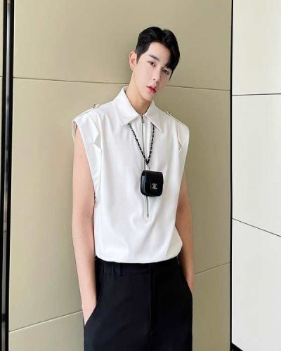 Men's Fashion Leisure Cargo Sleeveless Zipper Vest