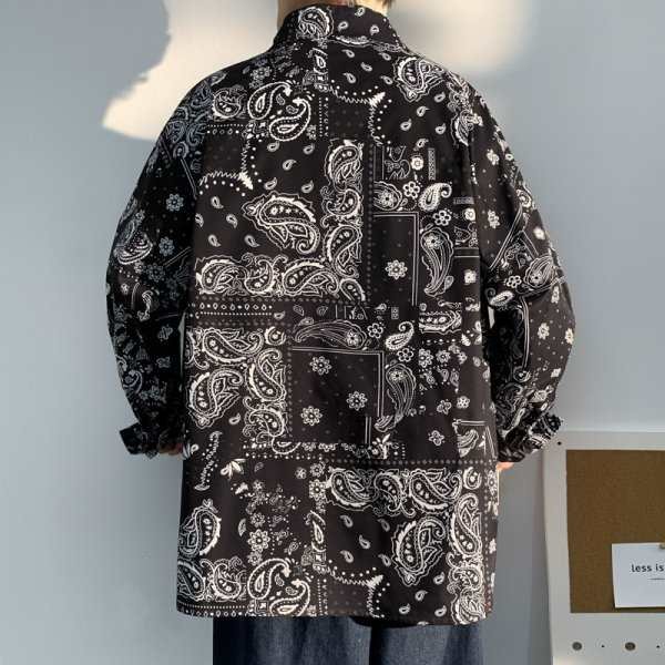 Paisley Long Sleeve Shirt Coat